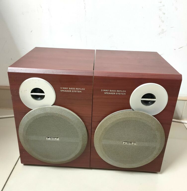 DWA GŁOŚNIKI PHILIPS BASS REFLEX SPEAKER