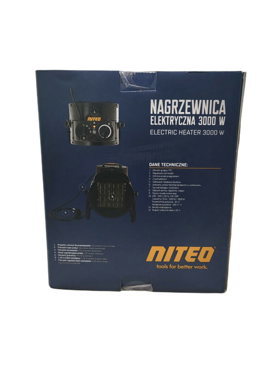 NAGRZEWNICA ELEKTRYCZNA NITEO TOOLS 3000W
