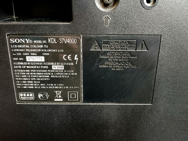 TELEWIZOR SONY KDL 37V4000 37" LCD DVB-T