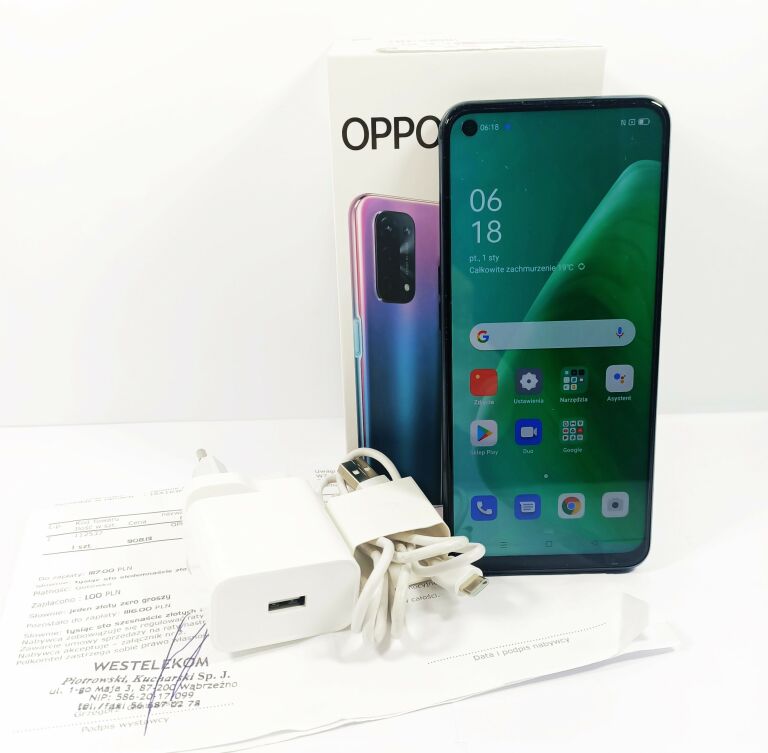 SMARTFON OPPO A74 5G KOMPLET 6/128GB GWARANCJA!