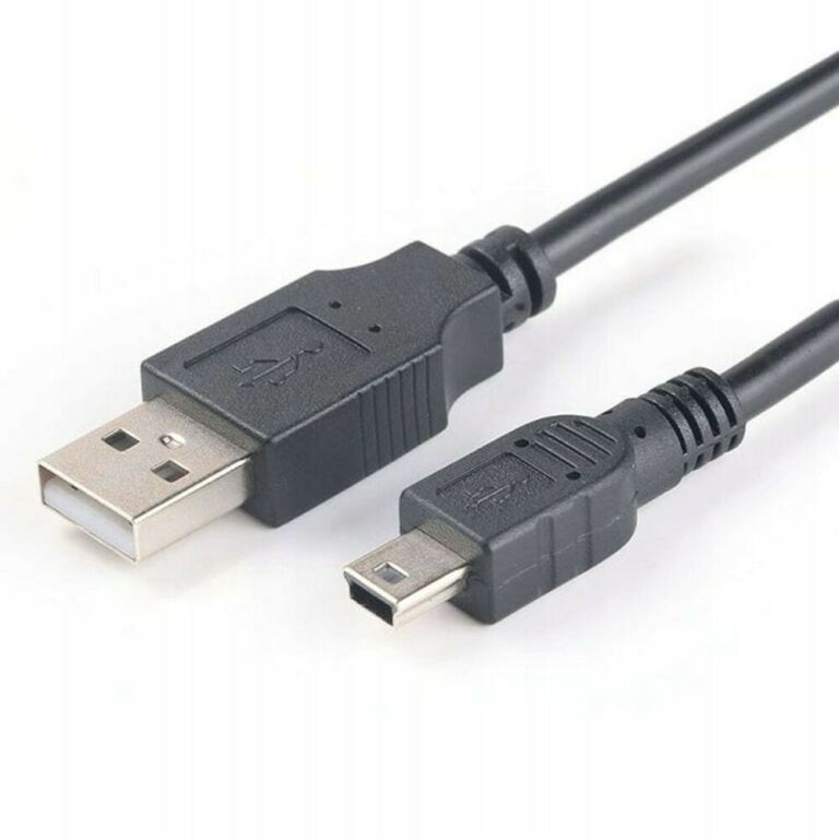 KABEL USB-MINI USB 1.0M 1A CZARNY W WORECZKU