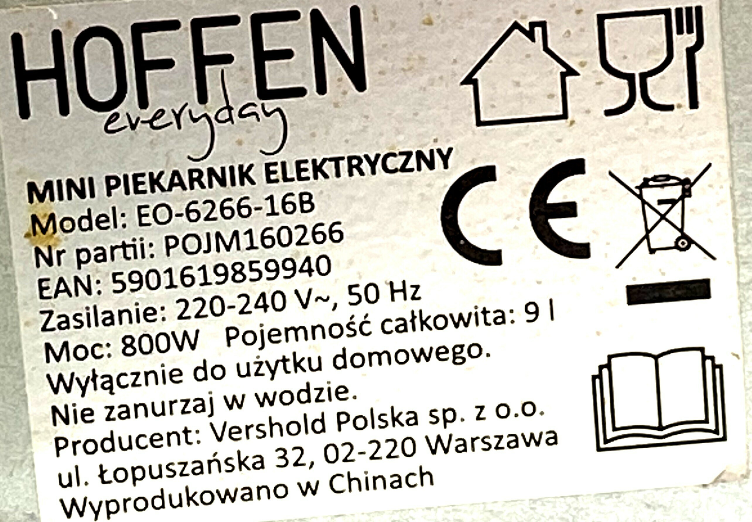 hoffen-mini-piekarnik-elektryczny-okazja-model-eo-6266-16b