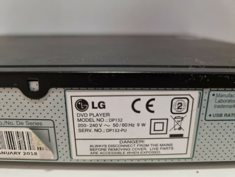 USZKODZONE DVD LG DP 132 KPL + KABEL EURO