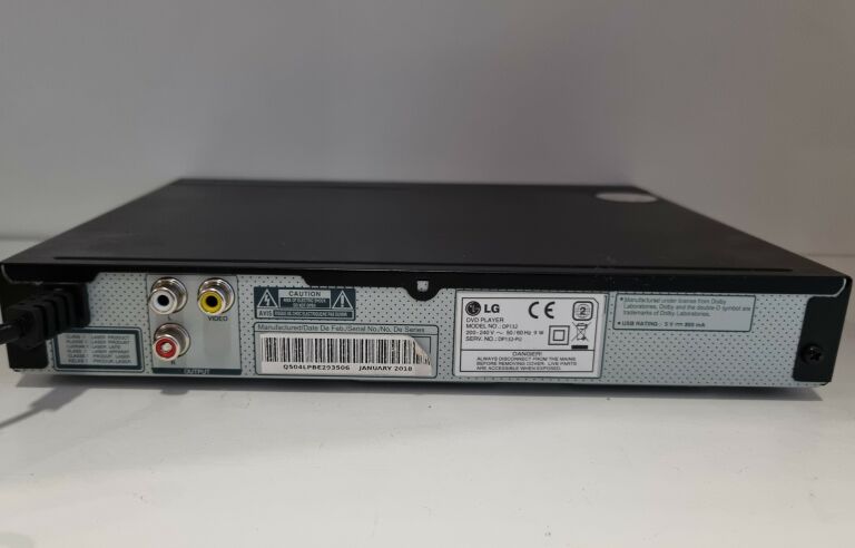 USZKODZONE DVD LG DP 132 KPL + KABEL EURO