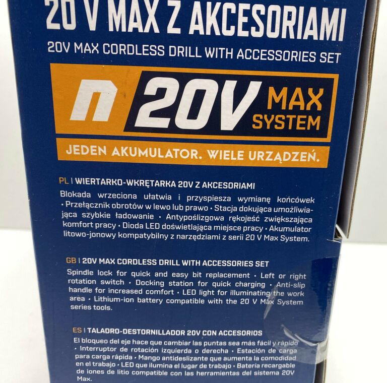 WIERTARKO-WKRĘTARKA NITEO 20V MAX Z AKCESORIAMI