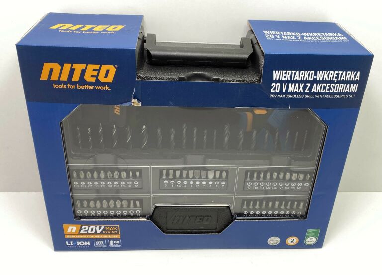 WIERTARKO-WKRĘTARKA NITEO 20V MAX Z AKCESORIAMI