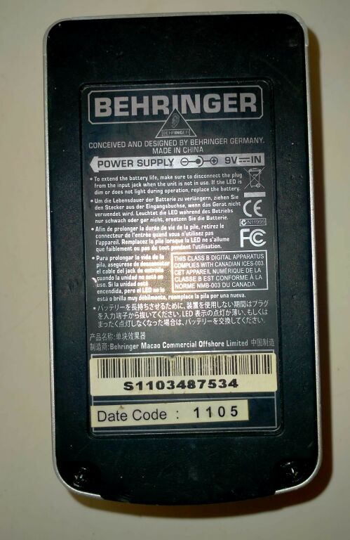 CYFROWY EFEKT GITAROWY BEHRINGER DR400