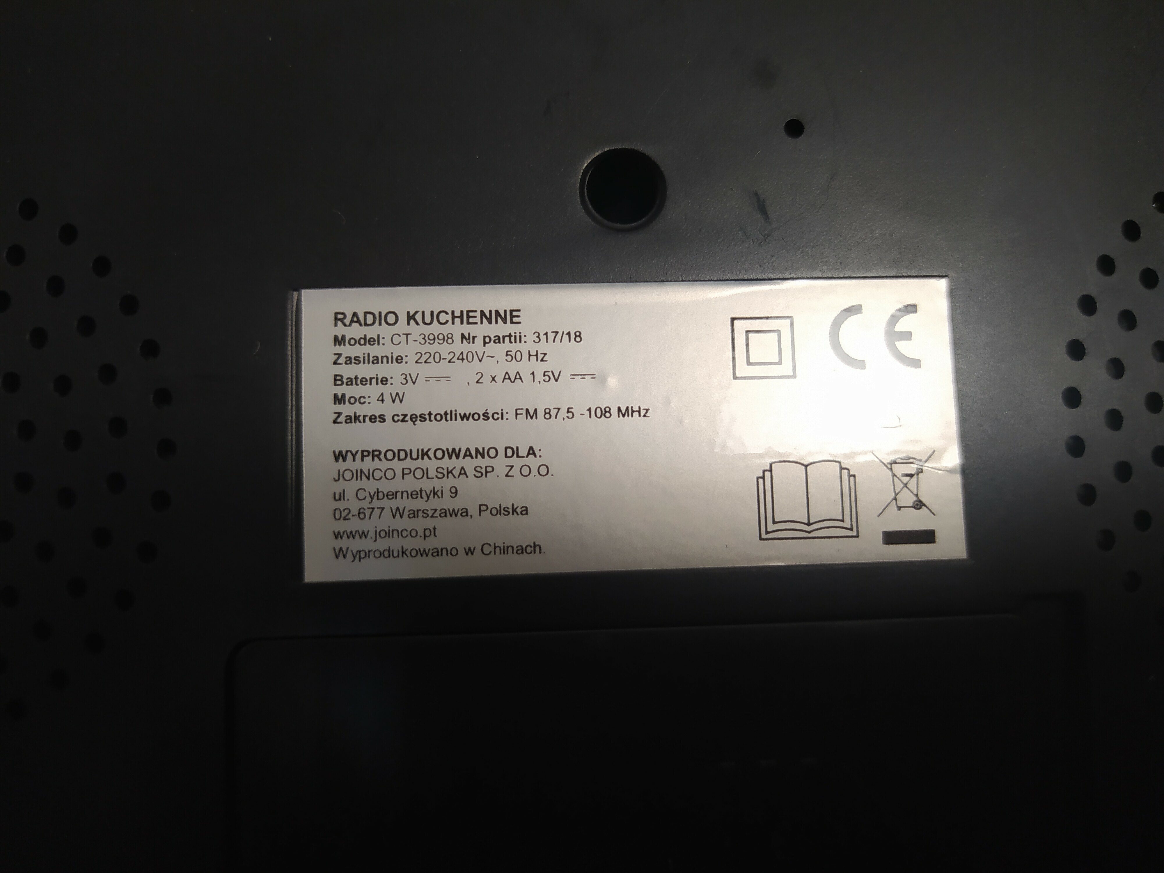 radio-kuchenne-hykker-ct-3998-kolor-czarny