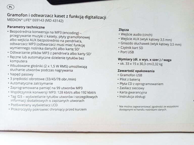 gramofon-medion-md-43142-model-md-43142