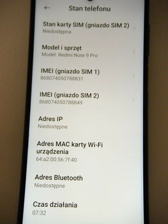 TELEFON XIAOMI REDMI NOTE 9 PRO Z ŁADOWARKĄ