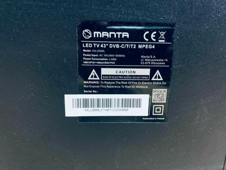 TELEWIZOR MANTA 43LUS68L OPIS