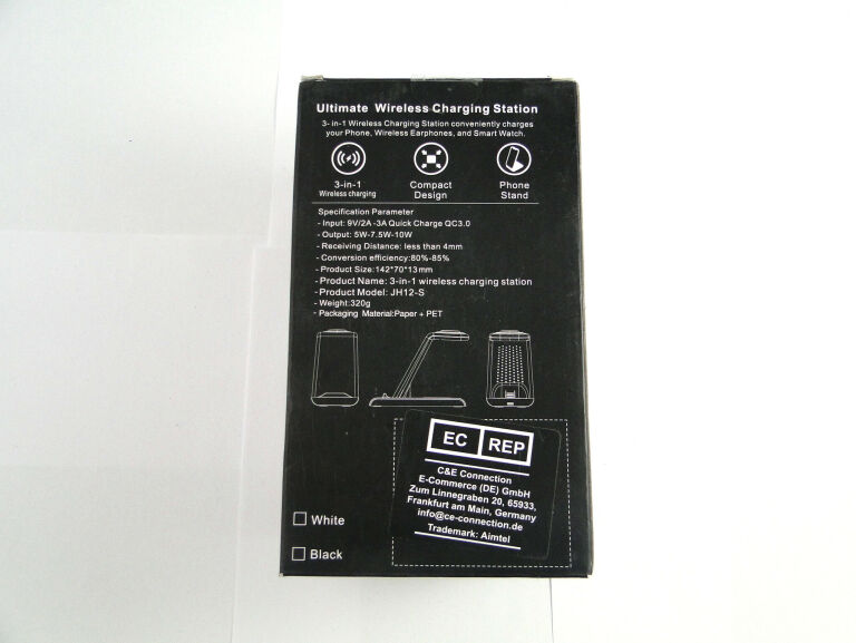 ŁADOWARKA STACJA DOKUJĄCA JH12-S 3 W 1 PODS WATCH