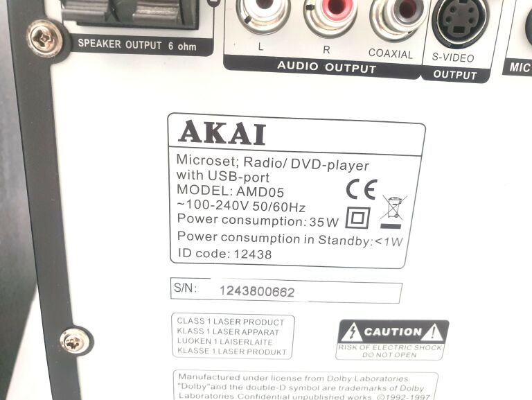 WIEŻA AKAI AMD05 + PILOT