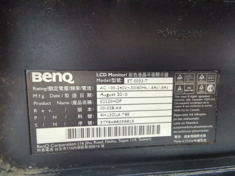 MONITOR BENQ E2220HDP 21,5"