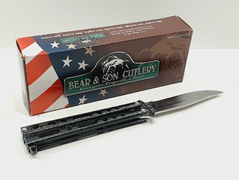 NÓŻ MOTYLKOWY BEAR SON 117B MOTYLEK BALISONG USA