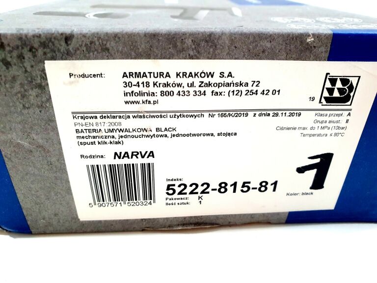 BATERIA UMYWALKOWA WASHBASIN MIXER