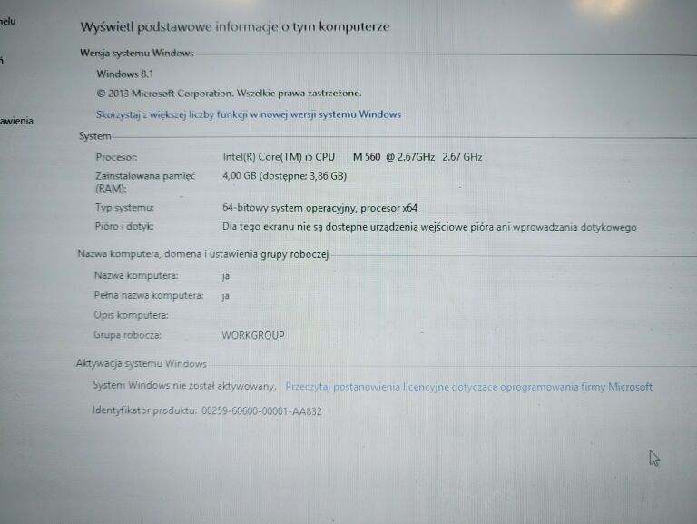 LAPTOP DELL E4310 I5 560M/4GB/320GB/HD