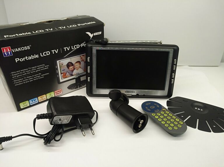TELEWIZOR PRZENOŚNY VACOSS TV LCD 7" KOMPLET