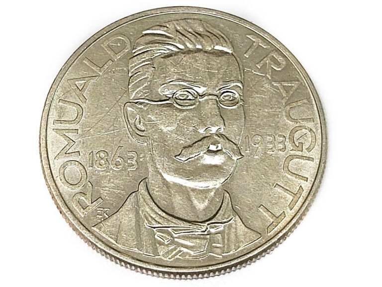 10 ZŁ ZŁOTYCH 1933 ROMUALD TRAUGUTT SREBRO PIĘKNA