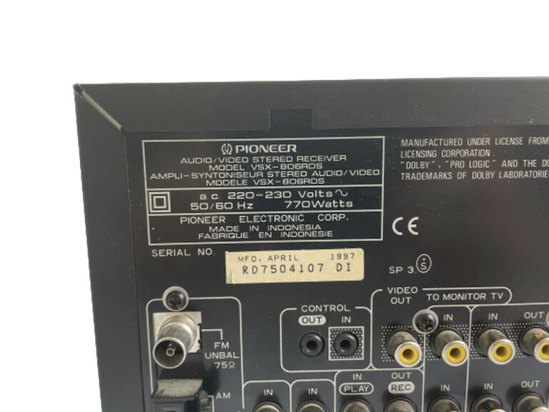 AMPLITUNER PIONEER VSX-806RDS | BRAK PILOTA