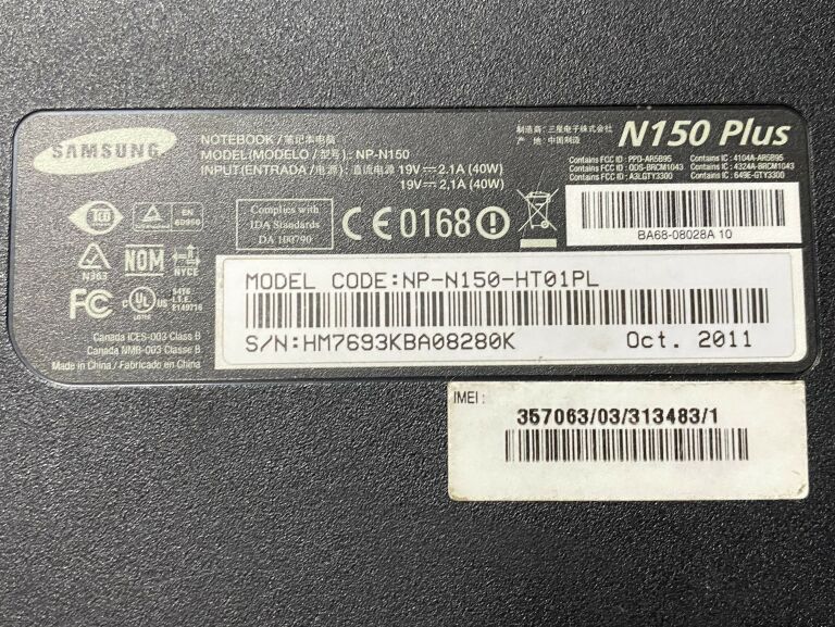 NOTEBOOK SAMSUNG NP-N150