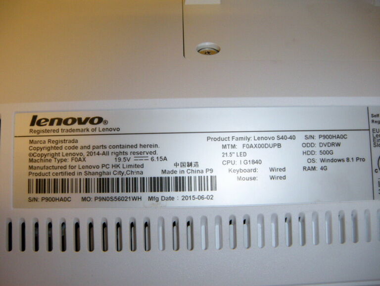 LENOVO S40-40 AIO 21,5 INTEL/4GB/400GB