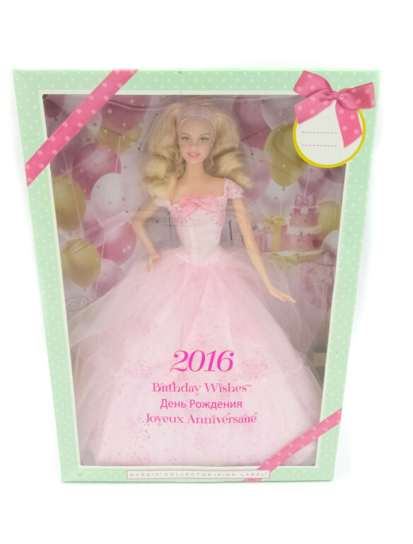 LALKA BARBIE URODZINOWE ŻYCZENIA 2016 MATTEL DGW2