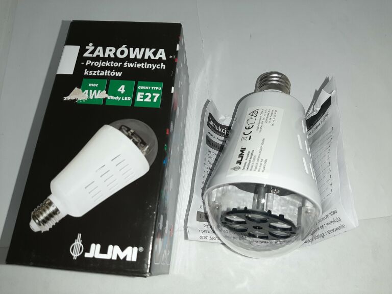 ŻARÓWKA PROJEKTOR KSZTAŁTÓW JUMI 4W E27