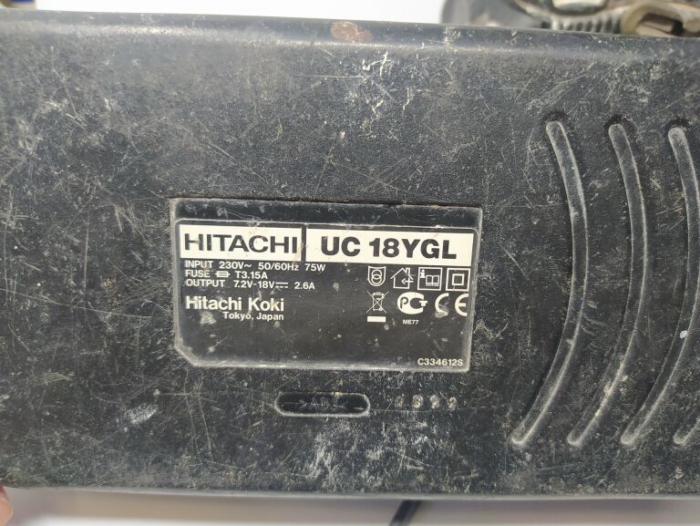 HITACHI PC-GF15 2X AKU 18V + ŁAD WOLNO KRĘCI