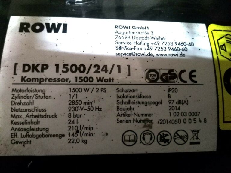 KOMPRESOR ROWI 1500/24/1 POLECAM!