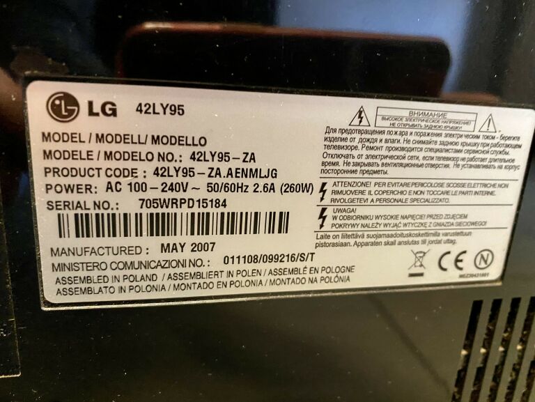 TV LG 42LY95