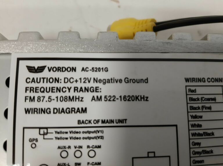 RADIO SAMOCHODOWE VORDON BOSTON AC-5201G GW/KPL
