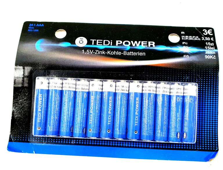 BATERIE AAA R03 TEDI 24 SZT.