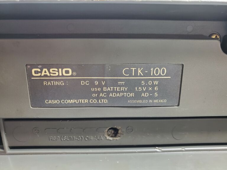 KEYBOARD CASIO CTK-100 ZASILACZ