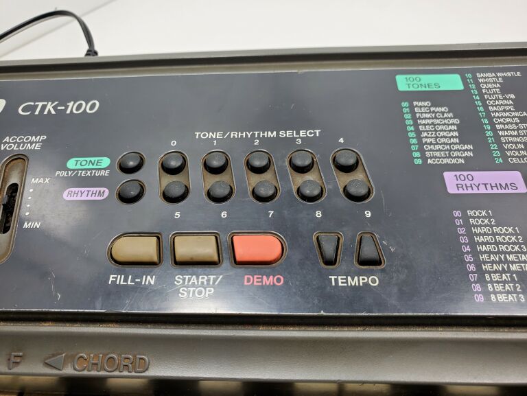 KEYBOARD CASIO CTK-100 ZASILACZ