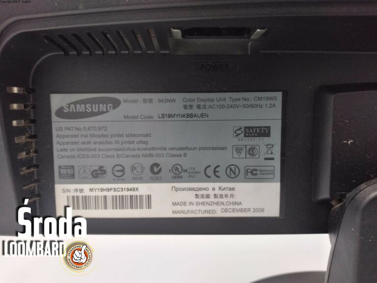 MONITOR SAMSUNG MONITOR 943NW + OKABLOWANIE