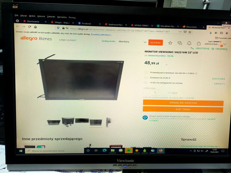 MONITOR VIEWSONIC VA2216W 22'' LCD