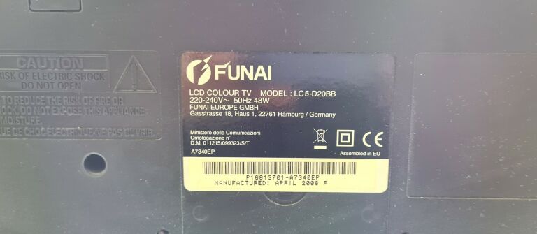 TELEWIZOR 20" FUNAI LC5-D20BB PILOT