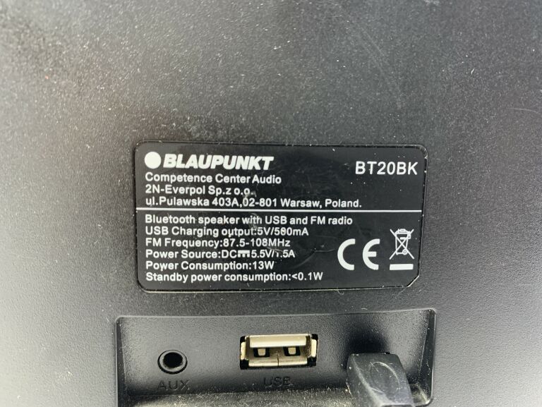 GŁOŚNIK BLUETOOTH BLAUPUNKT BT20BK