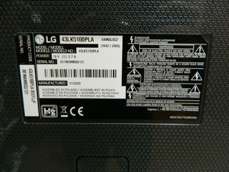 LG  43LK5100PLA 43 CALE