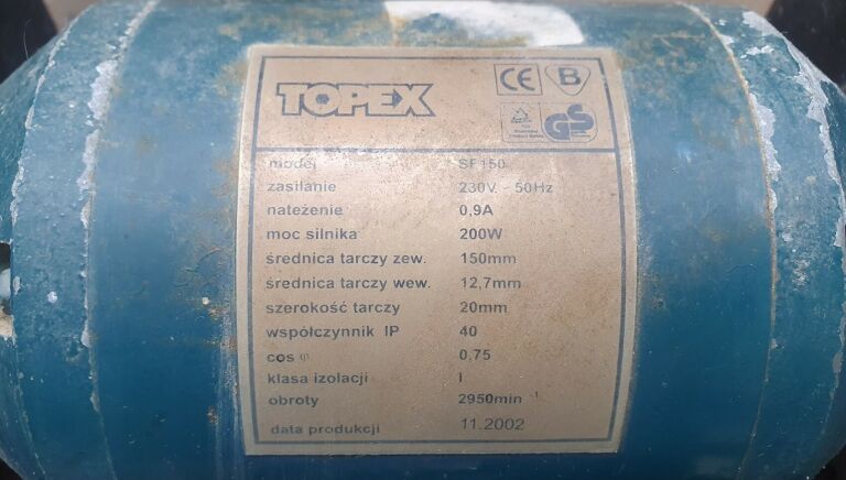 SZLIFIERKA STOŁOWA TOPEX SF150