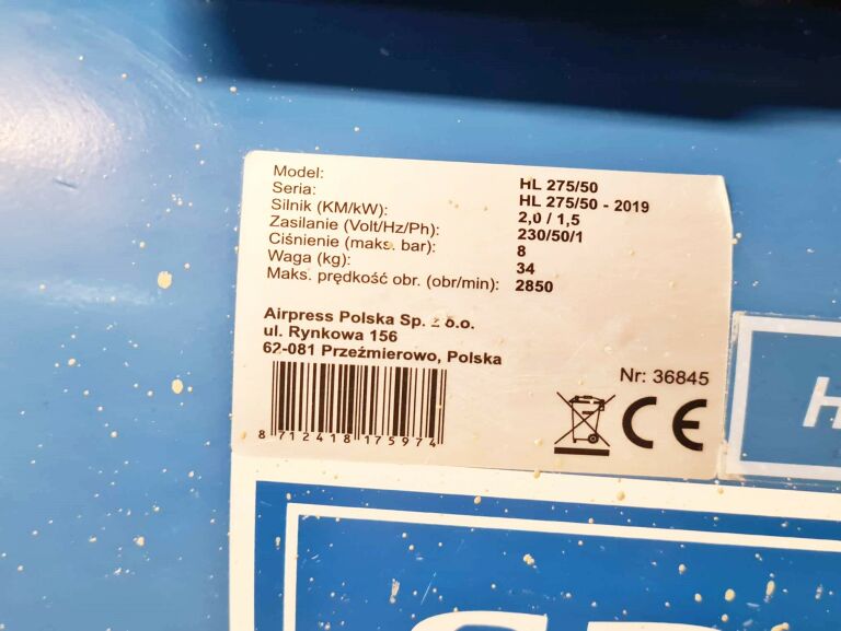 KOMPRESOR SPRĘZARKA SPECAIR 50L WĄŻ PISTOLET+ GW!