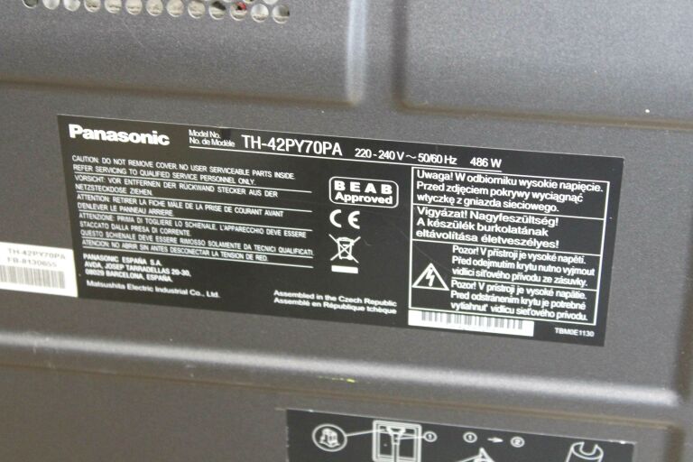 USZKODZONY TELEWIZOR PANASONIC VIERA TH-42PY70P