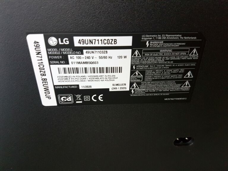TELEWIZOR LG 49UN711C 49" UHD SMART TV 4K