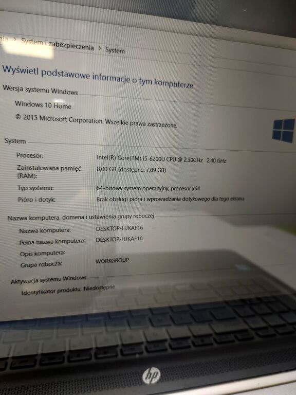 LAPTOP HP ENVY X360 I5-6200/1TB/8GB RAM