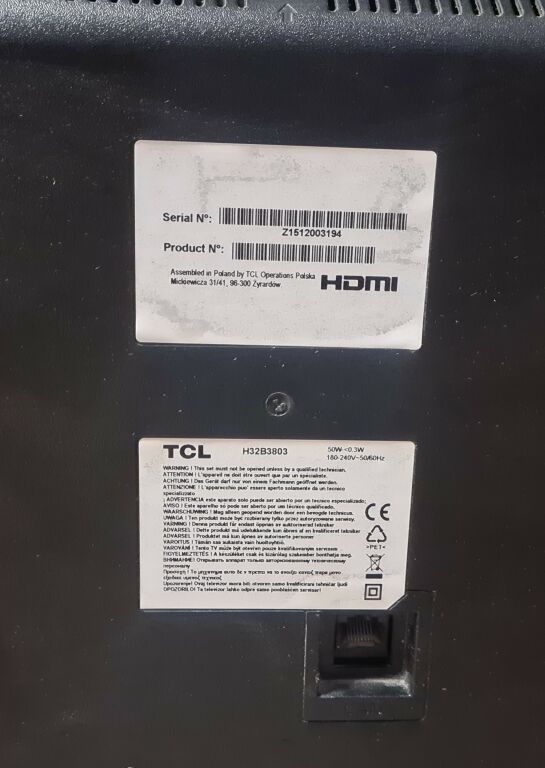 TELEWIZOR TCL H32B3803