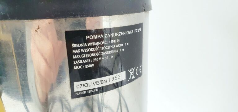 POMPA WESTLANDS PZ 850 DO BRUDNEJ WODY