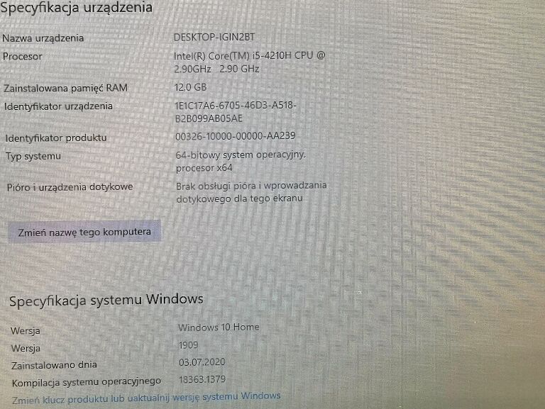 LAPTOP MSI GP70 I5/12 GB RAM/1 TB HDD + 250 GB SS