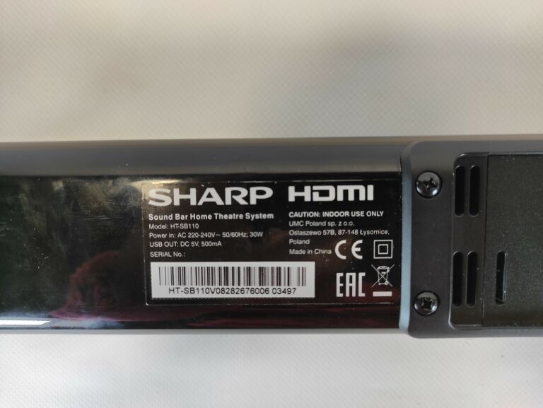 SOUNDBAR SHARP HT-SB110 W PUDEŁKU