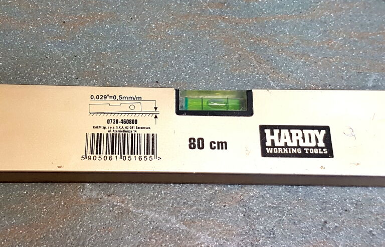 POZIOMICA HARDY 80CM ZŁOTA WASERWAGA ŁATA